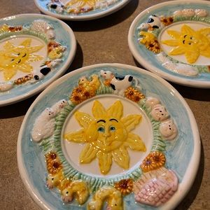 4 only $15! Vintage MERCURIES 1994 Ceramic Child’s Snack Plates